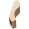 Ekena Millwork 5-inch W x 12-inch D x 16-inch H Geneva Rough Cedar Woodgrain TimberThane Knee Brace, Primed BRCUR05X12X16GNVRCPR - alternate 3